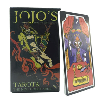 JoJo\'s Bizarre Adventure STARDUST CRUSADERS jojo Tarot Cards 22 REGULAR & FAN ART Grand Akana & 9 Royal Gods Cosplay 53 τεμ.