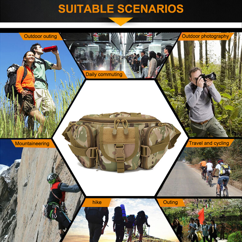 Fanny Pack Visokokvalitetna torbica oko struka za sportove na otvorenom Višenamjenske torbe za pojas za kampiranje planinarenje putovanja trčanje ribolov