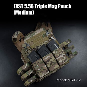 556 Triple Mag Pouch Tactical Double Mag Bag for Molle System Holster Holster CS Games Hunting M4 Air soft αξεσουάρ