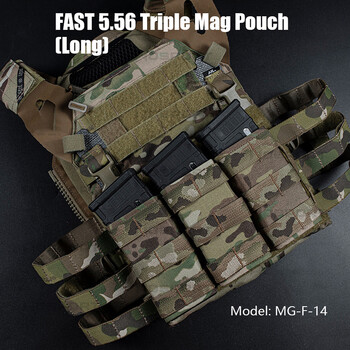 556 Triple Mag Pouch Tactical Double Mag Bag for Molle System Holster Holster CS Games Hunting M4 Air soft αξεσουάρ