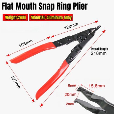 Kliješta s ravnim nosom za popravak automatskog mjenjača Kliješta za učvršćenje prstena Kliješta s ravnim čeljustima Pomoćni alat za pričvršćivanje opruge Protukliznost