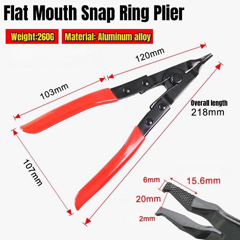 Kliješta s ravnim nosom za popravak automatskog mjenjača Kliješta za učvršćenje prstena Kliješta s ravnim čeljustima Pomoćni alat za pričvršćivanje opruge Protukliznost