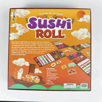 Gamewright Sushi Roll Επιτραπέζιο Παιχνίδι - Ρίξε τα ζάρια, Φτιάξε το Πιάτο σου, Γίνε Δάσκαλος του Σούσι!