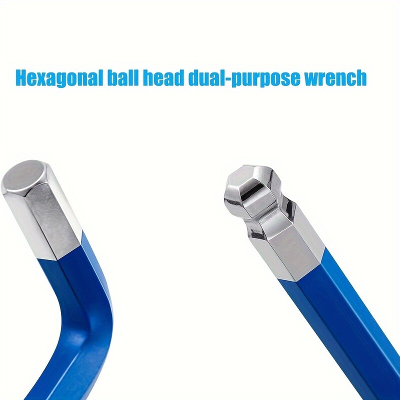 9-dielna súprava dlhých imbusových kľúčov, metrických a štandardných. Sada imbusových kľúčov. Imbusový kľúč s guľovou hlavou, metrický, 1,5 až 10 mm.