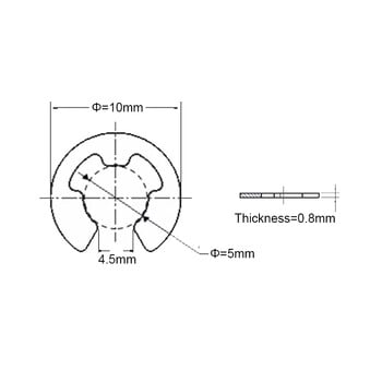 Ανταλλακτικό Sanwa JLF-TP-8YT Joystick E-Clip Sanwa JLF-TP-8YT E-Ring For Arcade Sanwa JLF Series Joysticks Sanwa E-clip E-Ring