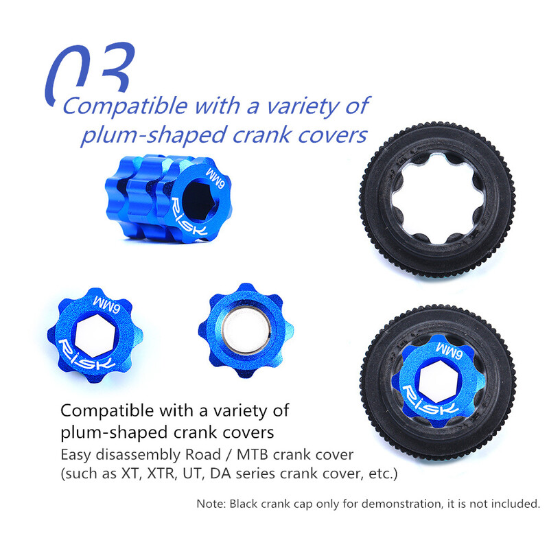 Nástroj na montáž a demontáž krytov kľuk bicykla RISK z hliníkovej zliatiny, nastavenie krytu kľuky, integrované stredové lôžko XT/UT/DA