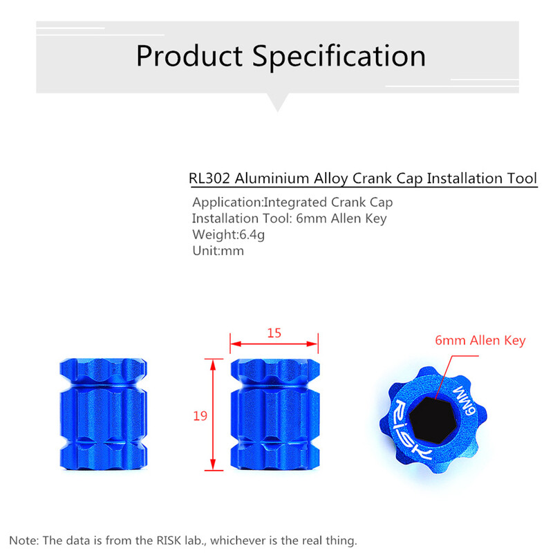 Nástroj na montáž a demontáž krytov kľuk bicykla RISK z hliníkovej zliatiny, nastavenie krytu kľuky, integrované stredové lôžko XT/UT/DA