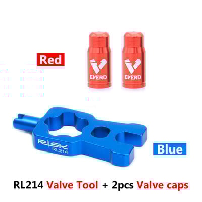 RISK 4 v 1 kľúč na ventilky bicyklov s 2 sadami krytiek ventilov Presta, nástroj na demontáž ventilov cestných bicyklov, prenosné opravárenské nástroje, príslušenstvo