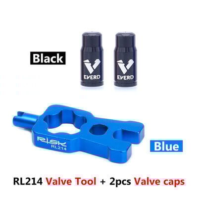 RISK 4 v 1 kľúč na ventilky bicyklov s 2 sadami krytiek ventilov Presta, nástroj na demontáž ventilov cestných bicyklov, prenosné opravárenské nástroje, príslušenstvo
