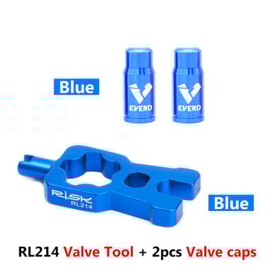 RISK 4 v 1 kľúč na ventilky bicyklov s 2 sadami krytiek ventilov Presta, nástroj na demontáž ventilov cestných bicyklov, prenosné opravárenské nástroje, príslušenstvo