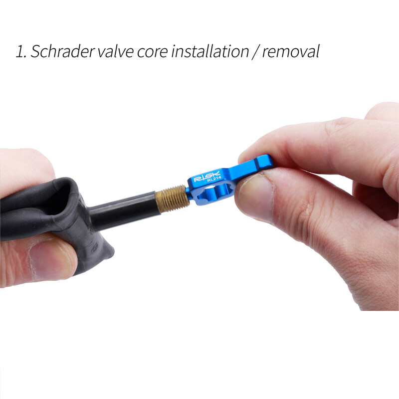 RISK 4 v 1 kľúč na ventilky bicyklov s 2 sadami krytiek ventilov Presta, nástroj na demontáž ventilov cestných bicyklov, prenosné opravárenské nástroje, príslušenstvo
