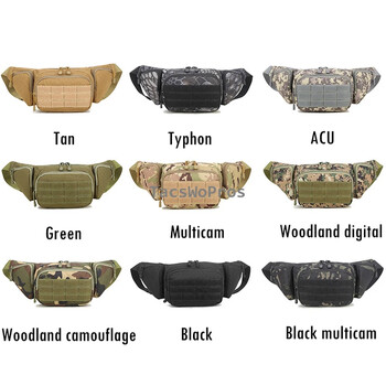 Τσάντα Tactical Waist Gun Belt Bum Bag Αδιάβροχη Nylon Molle EDC Fanny Pack Θήκη τηλεφώνου για κυνήγι αναρρίχησης