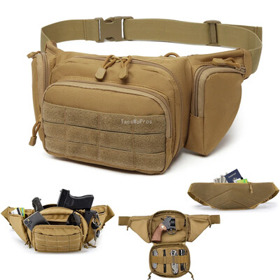 Τσάντα Tactical Waist Gun Belt Bum Bag Αδιάβροχη Nylon Molle EDC Fanny Pack Θήκη τηλεφώνου για κυνήγι αναρρίχησης