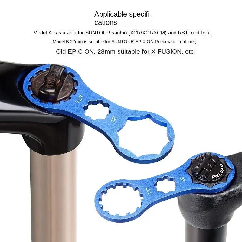 Kľúč na rameno prednej vidlice pre MTB bicykel Suntour XCR XCT XCM RST 8/12T 27/28mm, nástroj na demontáž a opravu, špongia, krúžok, olej, pena
