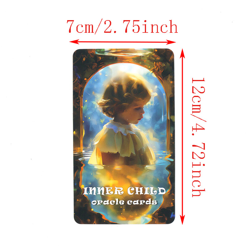 Karte unutarnjeg djeteta Oracle, Tarot karte, Igračke za proricanje sudbine, Samoistraživanje, Unutarnje iscjeljivanje, Taro špil 12x7 cm, 56 karata