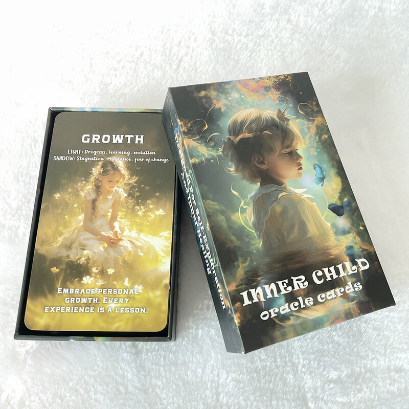 Karte unutarnjeg djeteta Oracle, Tarot karte, Igračke za proricanje sudbine, Samoistraživanje, Unutarnje iscjeljivanje, Taro špil 12x7 cm, 56 karata