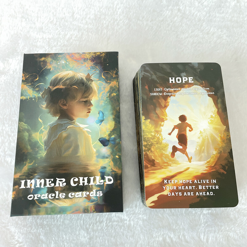 Karte unutarnjeg djeteta Oracle, Tarot karte, Igračke za proricanje sudbine, Samoistraživanje, Unutarnje iscjeljivanje, Taro špil 12x7 cm, 56 karata