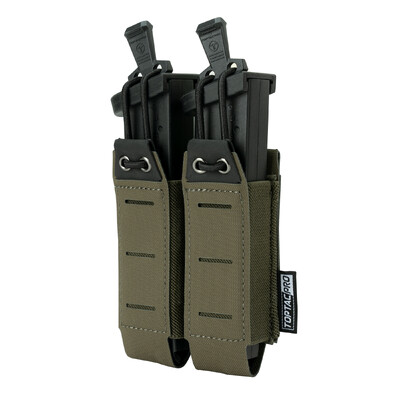 TOPTACPRO Tactical Double Mag Pouch за 9 mm MOLLE Open Top Mag Pouch Quick Draw Lightweight 8526