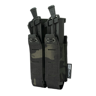 TOPTACPRO taktička dvostruka torbica za maglice za 9 mm MOLLE torbica s otvorenim vrhom za brzo izvlačenje, lagana 8526