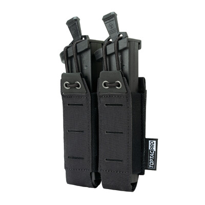 TOPTACPRO taktička dvostruka torbica za maglice za 9 mm MOLLE torbica s otvorenim vrhom za brzo izvlačenje, lagana 8526
