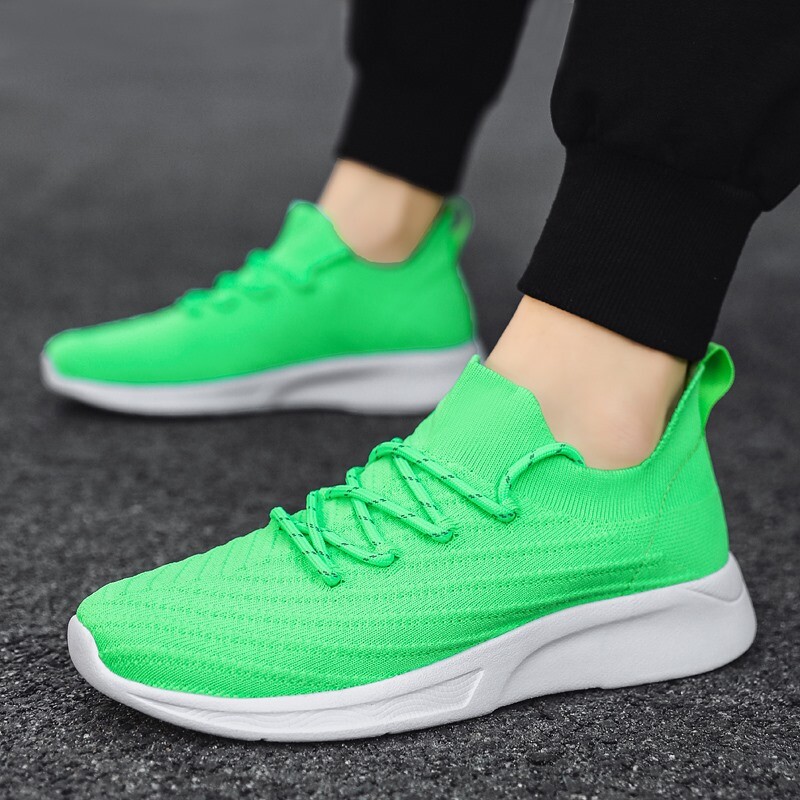 Super lagane muške tenisice Prozračna mreža Ženske sportske tenisice Zelena narančasta čarapa Atletska obuća Tenis Masculino Feminino