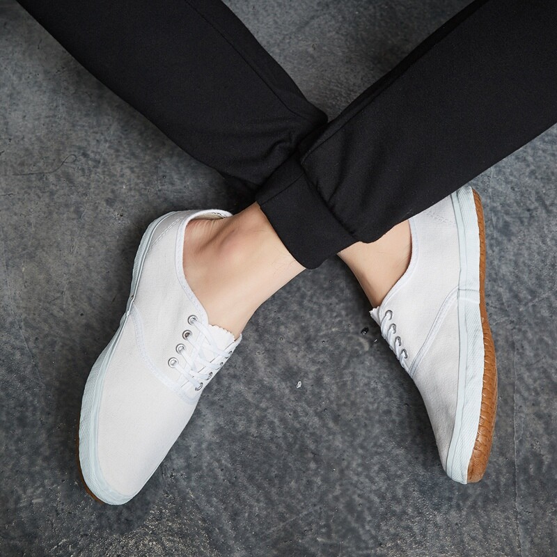 TOPONE klasične bijele tenisice jednobojne platnene cipele Protuklizne muške i ženske cipele za vježbanje borilačke cipele Tai chi