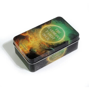 The Harmony Tarot in a Tin Metal Box Επίχρυσες Κάρτες Tarot Edge For Divination Tarot Deck Όμορφη συσκευασία 78τμχ