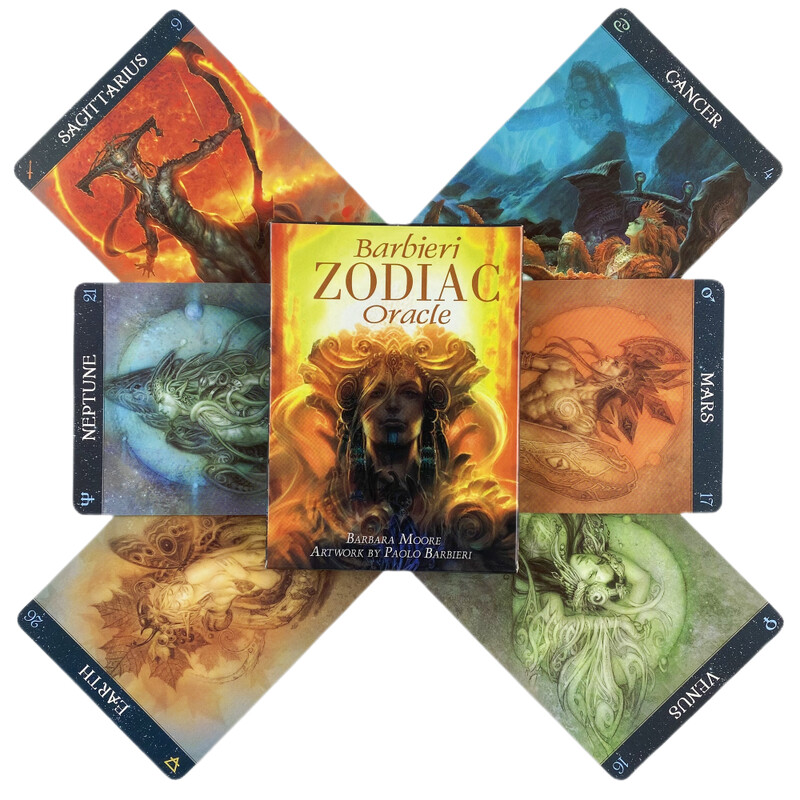 Barbieri Zodiac Oracle Cards A 26 engleski špil za proricanje sudbine Borad Games