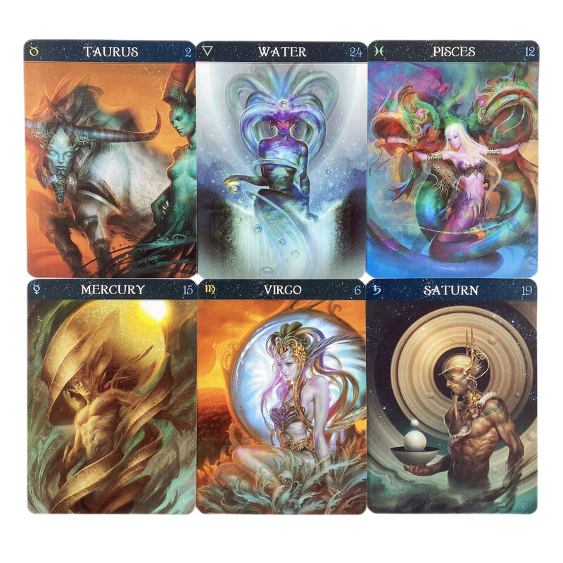 Barbieri Zodiac Oracle Cards A 26 engleski špil za proricanje sudbine Borad Games