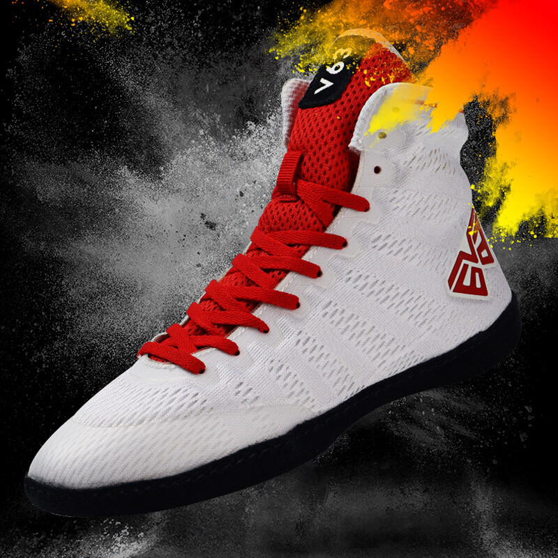 Vyriški imtynių batai Lengvi lauko vyriški bokso batai Koviniai juodi balti aukštakulniai Minkšti vyriški treniruočių batai sportiniai