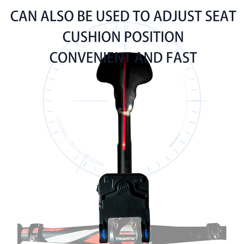 Calibrator cu laser pentru biciclete Instrument de măsurare pentru reglarea centrului șai anvelopei Indicator de aliniere 22,2-31,8 mm Clip tip C Încărcare rapidă