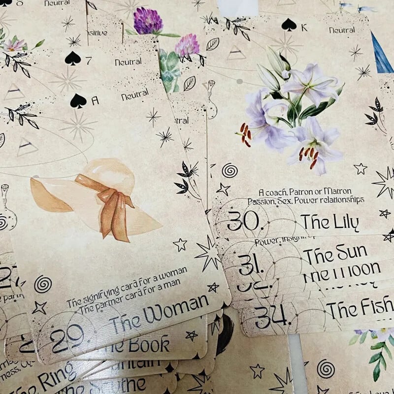 Moderni Lenormand Oracle Decks A 36 karata Engleska verzija Oracle Deck Divination Party Igračka za stolno računalo Zabava