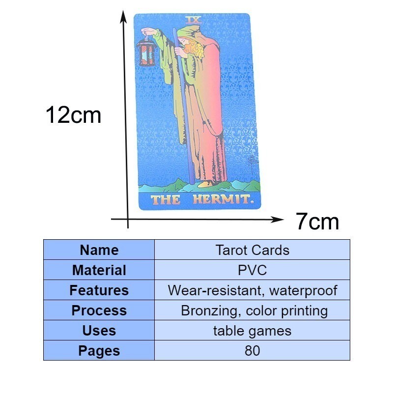 Set de cărți de tarot premium cu instrucțiuni Geanta de suport pentru cărți de tarot Lecturi psihice Povestire Perfect pentru profesioniști începători