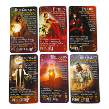 iN2IT Tarot Deck με λέξεις-κλειδιά 78 Tarot Cards Oracle Cards Deck για αρχάριους & κατάλληλο για επαγγελματίες σε κάθε επίπεδο δεξιοτήτων