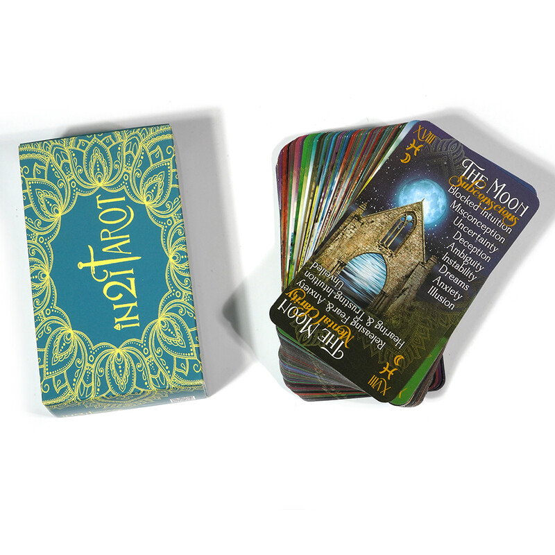 iN2IT Tarot špil s ključnim riječima 78 tarot karata Oracle Cards špil za početnike i prikladan za praktičare na svim razinama vještina