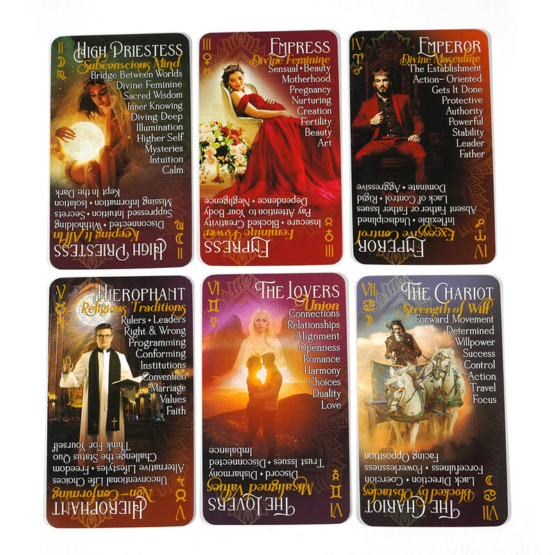 iN2IT Tarot špil s ključnim riječima 78 tarot karata Oracle Cards špil za početnike i prikladan za praktičare na svim razinama vještina