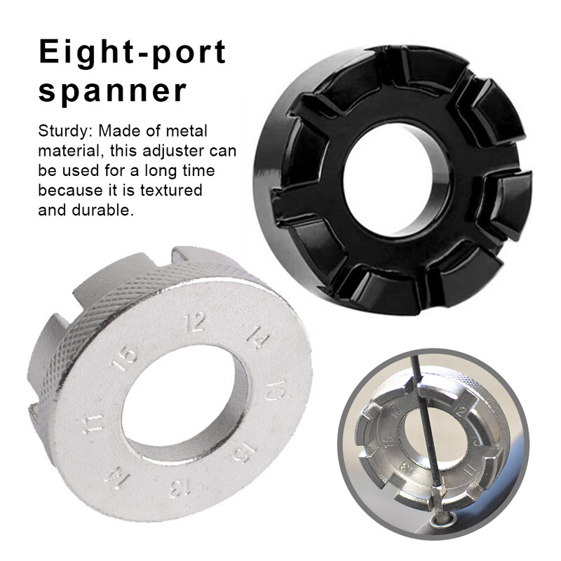 Ključ za žbice za bicikl Metalni prijenosni 8-smjerni ključ za podešavanje bicikala Ključ za naplatak Ključ za popravak bradavice Podešavanje zatezač