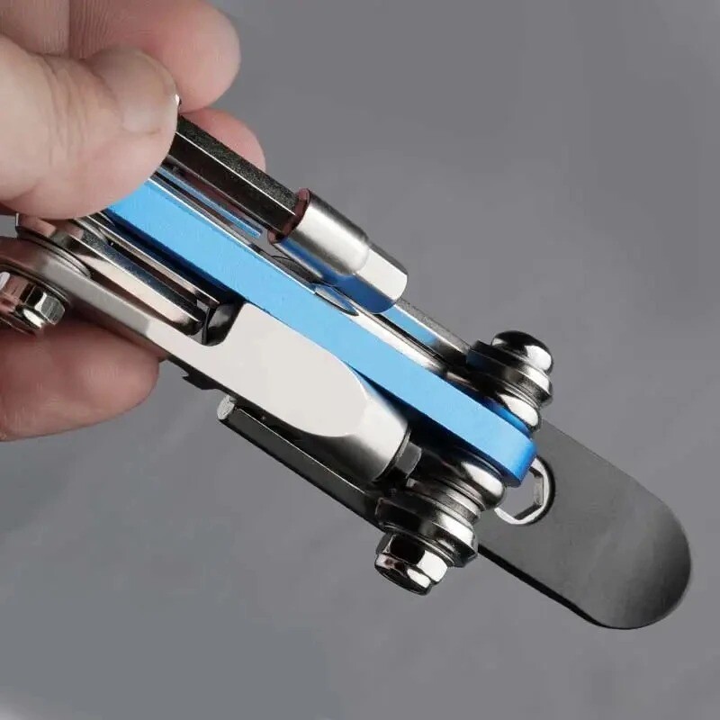 14 v 1 multifunkčná súprava na opravu bicyklov, legovaná oceľ, hliníková zliatina, súprava na opravu, krížový skrutkovač, reťaz, rezací stroj na bicykli