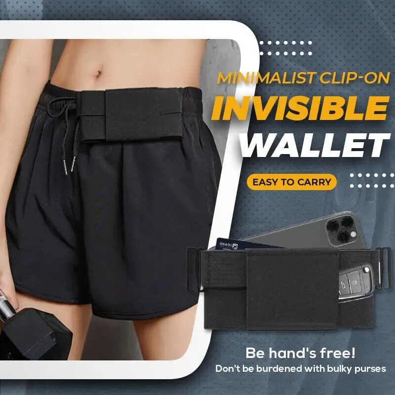 Nevidljivi novčanik Prijenosna izdržljiva torbica oko struka Ultratanka torbica Lagana mini torbica za ključ karticu Telefon Sport na otvorenom