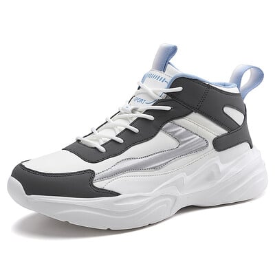 Pantofi de tenis pentru bărbați cu platformă înaltă, pantofi sport super ușori, impermeabili, din piele, alb, negru, cizme de mers pentru bărbați Tenis Masculino