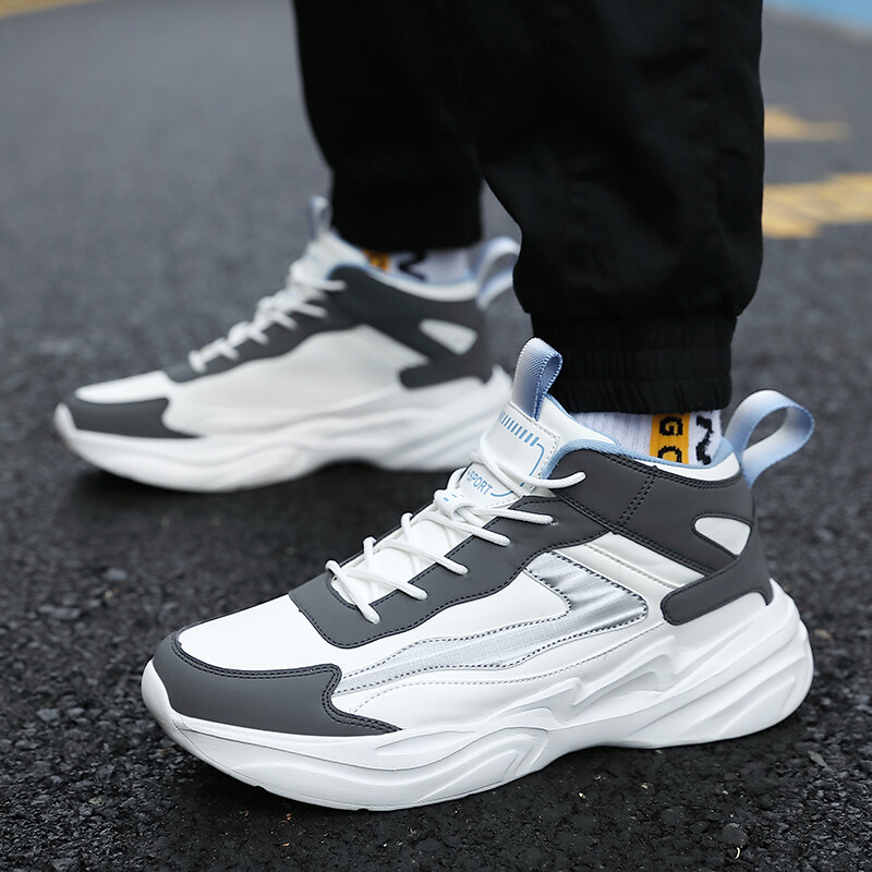 Pantofi de tenis pentru bărbați cu platformă înaltă, pantofi sport super ușori, impermeabili, din piele, alb, negru, cizme de mers pentru bărbați Tenis Masculino