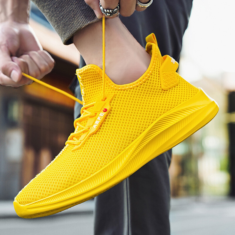 Velika veličina 40-47 Muške teniske tenisice Ultralake mrežaste čarape Tenisice za disanje Žuto zelene Muške tenisice za trčanje Tenis Masculino