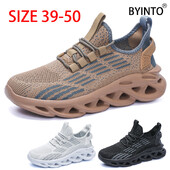 Dimensiune mare 39-50 Platformă, cu talpă groasă, șosete bărbați, pantofi de tenis din plasă respirabilă, încălțăminte de mers, maro, tenis masculin