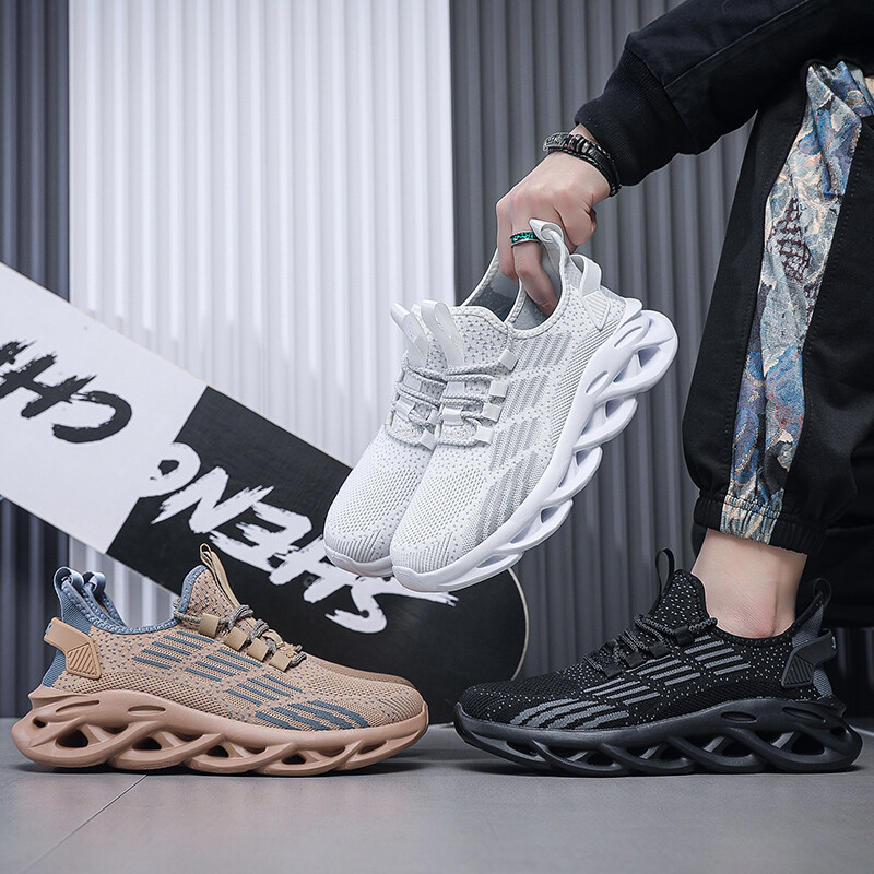 Dimensiune mare 39-50 Platformă, cu talpă groasă, șosete bărbați, pantofi de tenis din plasă respirabilă, încălțăminte de mers, maro, tenis masculin