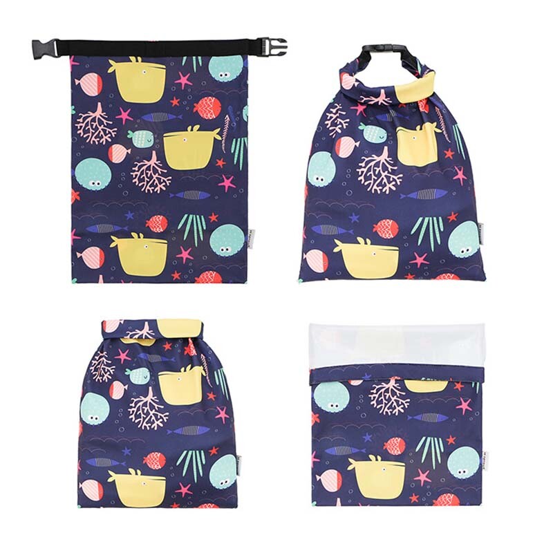 Armsa disainiga veekindel pestav PUL-i suure mahutavusega riidest mähkmekott 27 * 39 cm pistikupesaga jõusaalis ujuva reisilemmiku jaoks