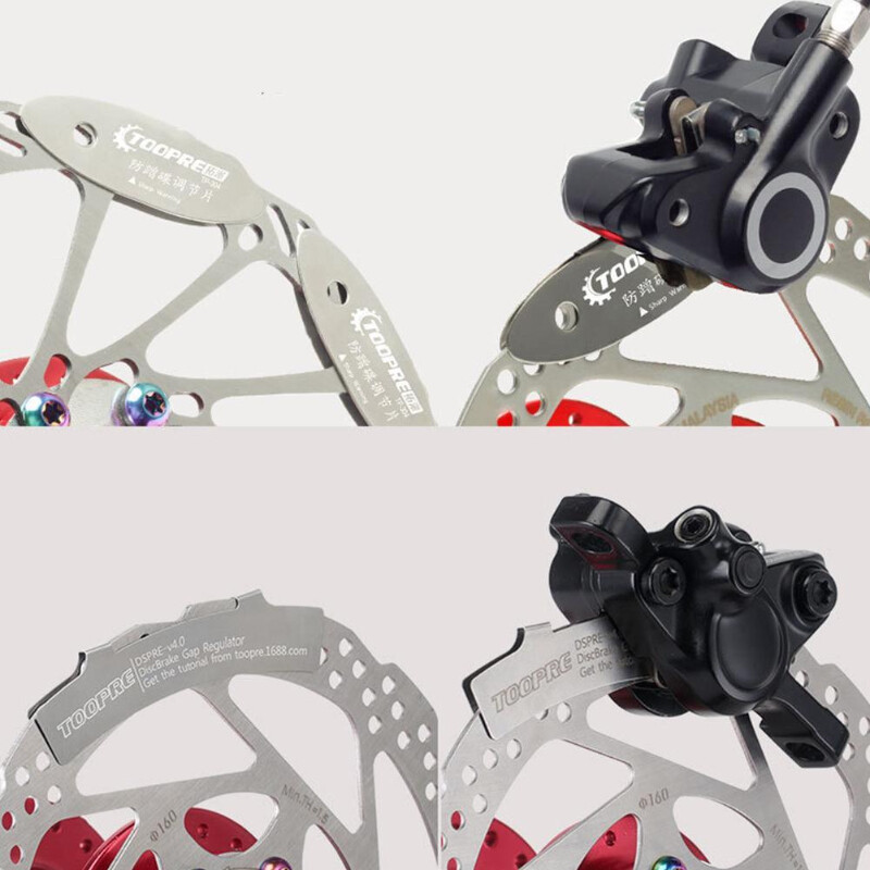 1/2 ks nástroj na nastavenie zarovnania brzdových doštičiek z nehrdzavejúcej ocele, asistent nastavenia rotora pre horský bicykel