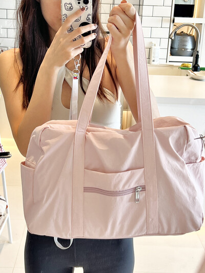 Nová cestovná taška s vysokou kapacitou, prenosná ľahká a ležérna taška cez rameno, dámska taška na dochádzanie do školy, športovú tašku na jogu