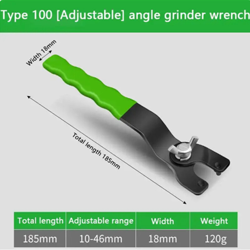 1PC Ključ za profesionalnu kutnu brusilicu Podesivi 12 47 mm sigurnosna matica Ključ za ključ Ključ ključa Drška za podrezivanje Zatik za rezanje W
