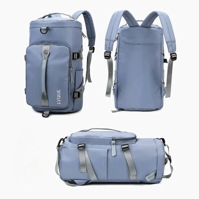 Didelės talpos lauko sportinis treniruoklių krepšys Kelioninis sauso šlapio atskyrimo kuprinės bagažo krepšiai kūno rengybos treniruotėms vyrams, moterims