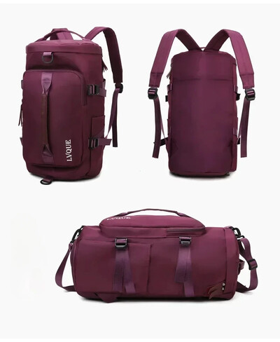 Didelės talpos lauko sportinis treniruoklių krepšys Kelioninis sauso šlapio atskyrimo kuprinės bagažo krepšiai kūno rengybos treniruotėms vyrams, moterims